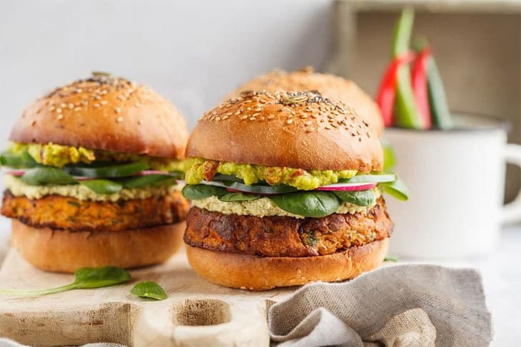Sweet-Potato-Burger-with-Avocado hamburger sweet potato recipe