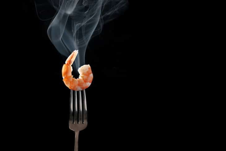 steaming method to reheat shrimp