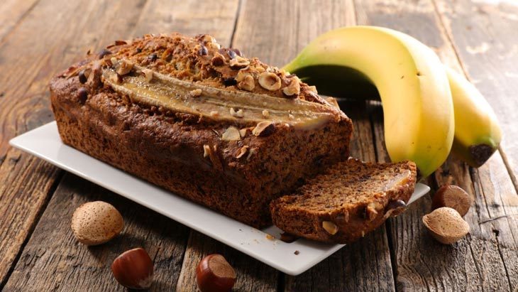 The banana bread is not cooked thoroughly