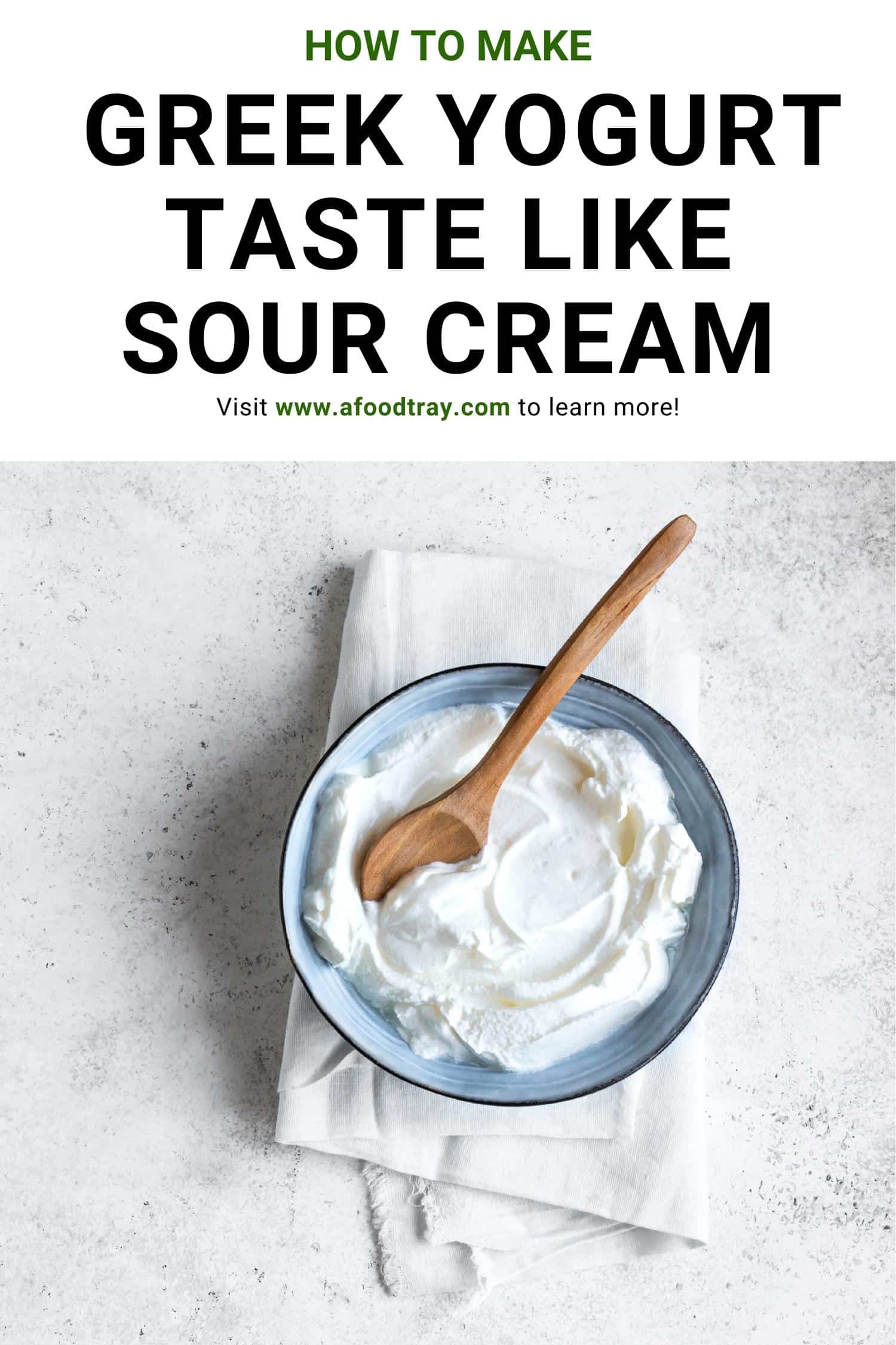 How to make greek yogurt taste like sour cream