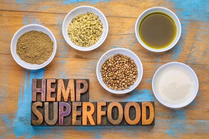 Hemp seeds powder