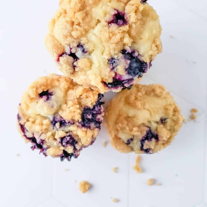 Lemon Blueberry Crumble Muffins