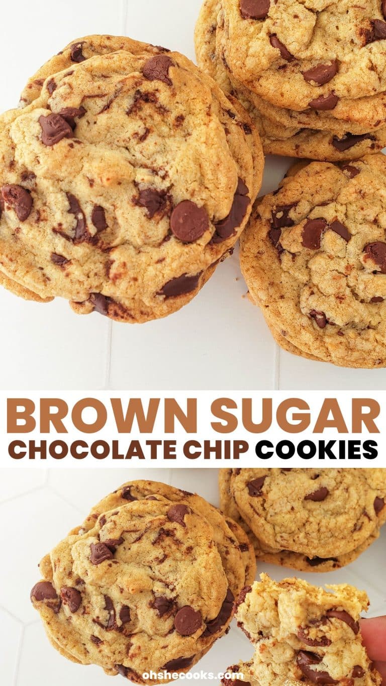 The Best Brown Sugar Chocolate Chip Cookie Recipe - Oh She Cooks Recipes