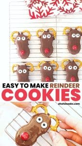 Simple Reindeer Cookies: Quick & Easy Recipe - Oh She Cooks Recipes