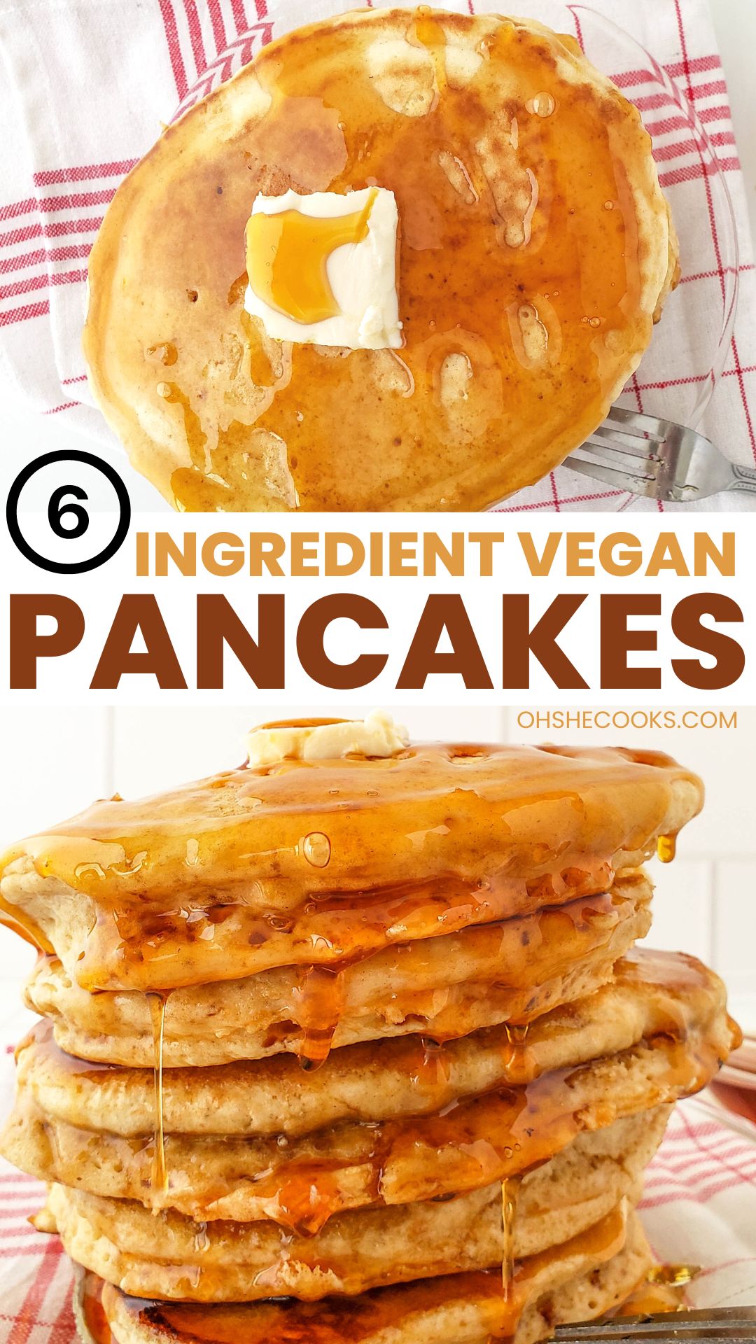6 Ingredient vegan pancakes
